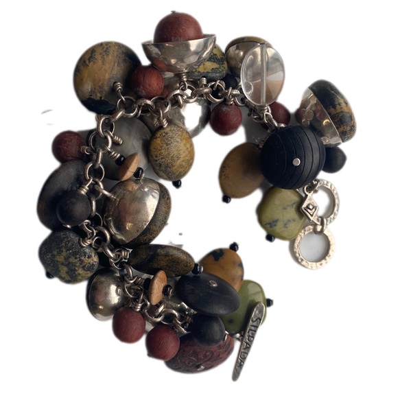 Silpada Multi-Stone and Sterling Bracelet fit up to 7” inch wrist. B2003 - Picture 3 of 10